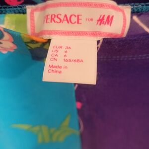 Versace for H&M Turquoise and Purple Duo Print Leggings
